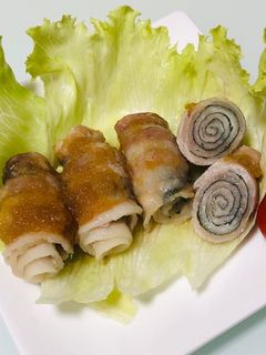 レンジ蒸し大葉豚肉巻きおろしぽん酢-レシピのメイン写真