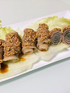 レンジ蒸し大葉豚肉巻きぽん酢ごま油-レシピのメイン写真