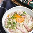ベーコンとえのきのカルボナーラ風うどん
