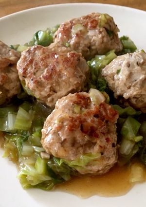 シンプル☆肉だんごのキャベツあんかけ-レシピのメイン写真