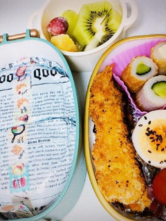 エビフライとおにぎり弁当-レシピのメイン写真