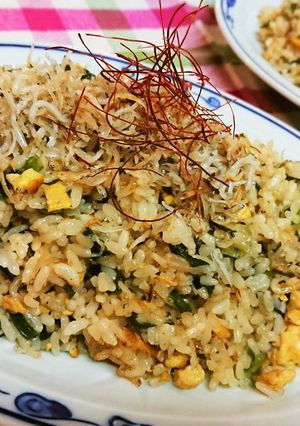 冷や飯消費【ニラ玉のカリカリしらす炒飯】-レシピのメイン写真