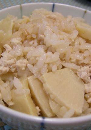 簡単☆筍と鶏ひき肉の炊き込みご飯-レシピのメイン写真