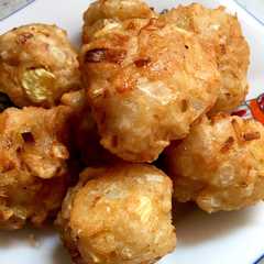 A picture of 玉ねぎとツナ 豆腐の揚げシューマイ.