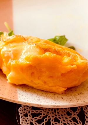 卵1個でアートなチーズ入り卵焼き-レシピのメイン写真