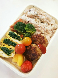 お弁当(5/15)ハンバーグ-レシピのメイン写真