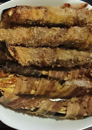 ノンフライヤーで茄子のバラ肉巻き巻き-レシピのメイン写真