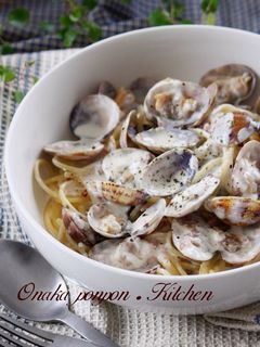 あさりたっぷり♡クリームパスタ♡-レシピのメイン写真