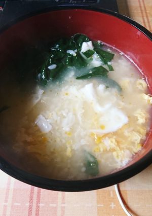 ほうれん草と卵の鶏茶漬け-レシピのメイン写真