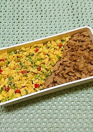 茶色がちな弁当救済！彩り卵そぼろ♡-レシピのメイン写真