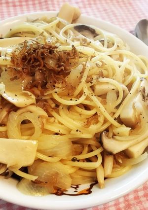 ジャコときのこの和風パスタ-レシピのメイン写真