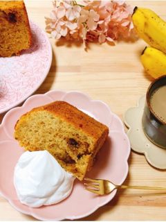 キャラメルバナナシフォンケーキ˚✧₊⁎-レシピのメイン写真