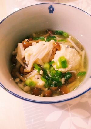 鶏団子のきのこスープ-レシピのメイン写真