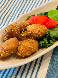 【簡単ヘルシー★】大豆ボールの甘唐揚げ-レシピのメイン写真