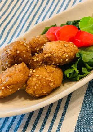 【簡単ヘルシー★】大豆ボールの甘唐揚げ-レシピのメイン写真