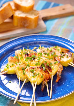 海老とパイナップルの簡単☆BBQ串焼き-レシピのメイン写真