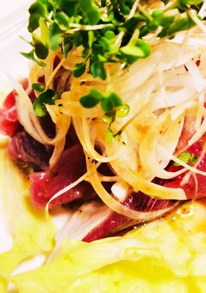 裏ワザで美味しく♡カツオのカルパッチョ-レシピのメイン写真