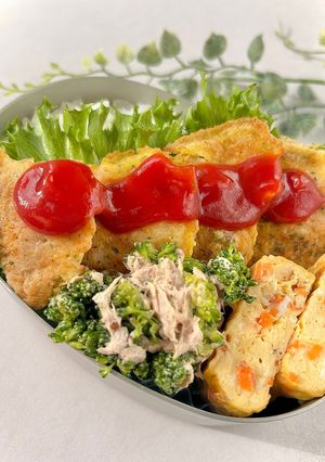 ささみのチーズピカタ弁当-レシピのメイン写真