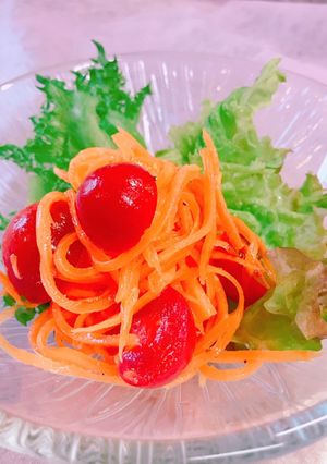 簡単！人参とプチトマトの蜂蜜サラダ-レシピのメイン写真