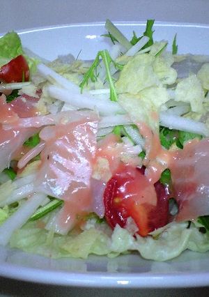鯛のサラダ・ストロベリードレッシング-レシピのメイン写真