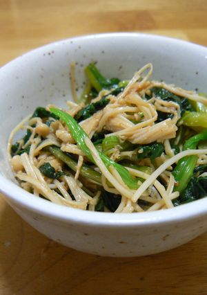 レンジで簡単！ほうれん草とえのきのごま酢-レシピのメイン写真