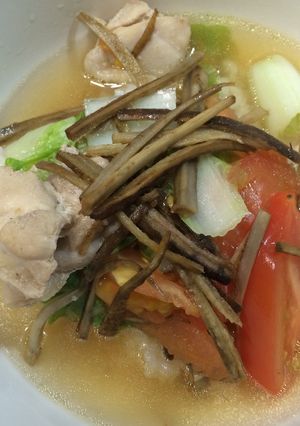 ごぼうとトマトとなんでも野菜の雑炊-レシピのメイン写真