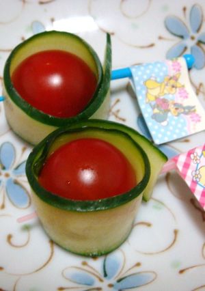 ✤お弁当に♪トマきゅ～巻き✤-レシピのメイン写真