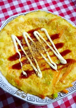 簡単！小麦粉不要☆人参のお好み焼き風-レシピのメイン写真