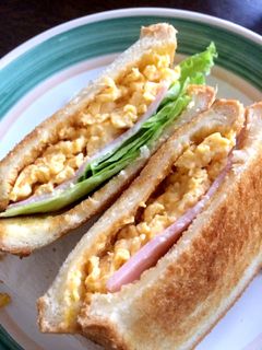 朝ごはん食パントーストのサンドイッチ♪-レシピのメイン写真