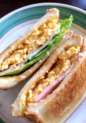 朝ごはん食パントーストのサンドイッチ♪-レシピのメイン写真
