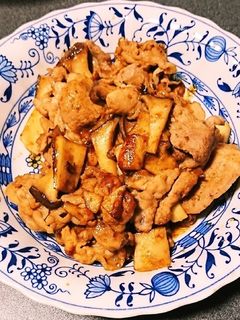 豚小間切れ肉とエリンギの焼肉のたれ炒め♪-レシピのメイン写真