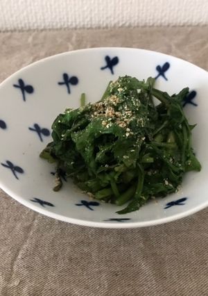 春菊のエゴマ油和え-レシピのメイン写真