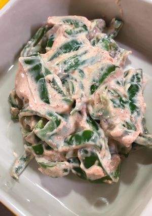 ピーマンのクリームチーズ合え(明太味)-レシピのメイン写真