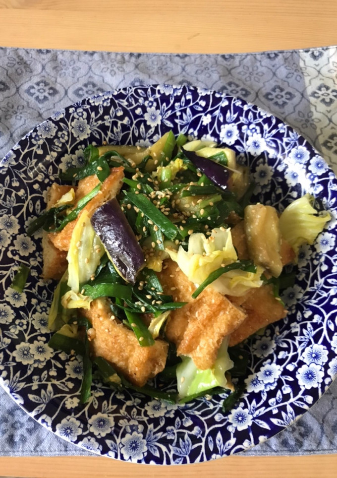 お揚げさんと野菜のジュワッと味噌炒め-レシピのメイン写真