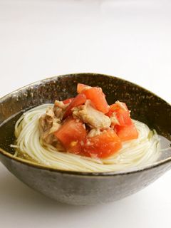 トマトとツナのそうめん(権太呂だし使用)-レシピのメイン写真