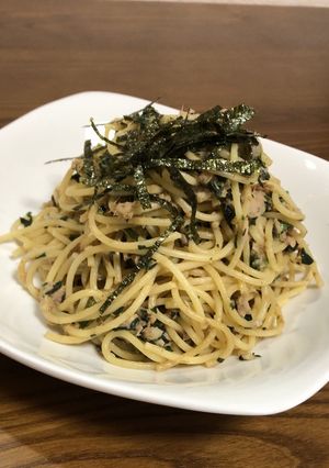 ツナとほうれん草の和風パスタ-レシピのメイン写真