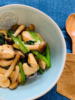 ササミと小松菜の中華丼-レシピのメイン写真