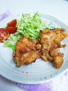 我が家の玉ねぎ入り唐揚げ♪-レシピのメイン写真