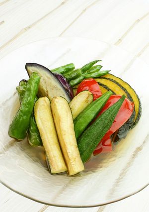 夏野菜の揚げ浸し（権太呂だし使用）-レシピのメイン写真