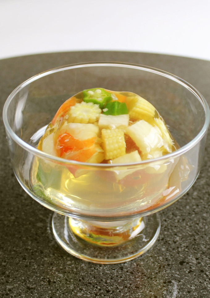 夏野菜のゼリー寄せ（権太呂だし使用）-レシピのメイン写真