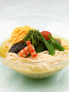 夏野菜ぶっかけそうめん(権太呂だし使用)-レシピのメイン写真