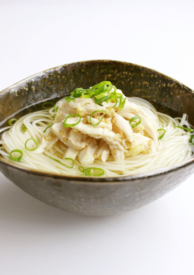鶏ささみと生姜のそうめん（権太呂だし使用-レシピのメイン写真