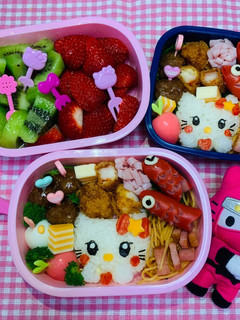 キティちゃん弁当 遠足 おにぎり キャラ-レシピのメイン写真