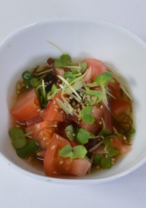 トマトともずく酢のパッと盛り-レシピのメイン写真