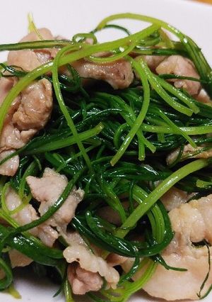 簡単ヘルシー♡おかひじきと豚肉の炒め物♡-レシピのメイン写真