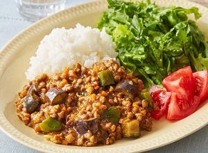 レンジで！大豆のお肉のなすキーマカレー-レシピのメイン写真