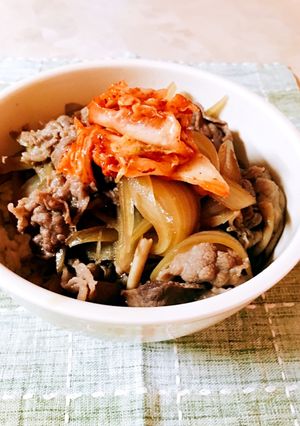 簡単☆メンツユDE牛丼-レシピのメイン写真
