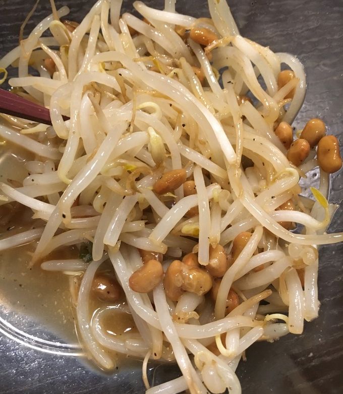 【もやしニンニク】 もやしタワー、作ろう！「おうち千里眼 ニンニクザンマイ まぜそば