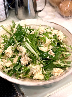 豆腐と水菜のサラダ-レシピのメイン写真