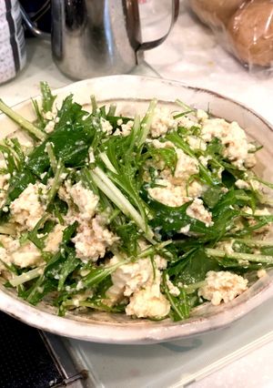 豆腐と水菜のサラダ-レシピのメイン写真